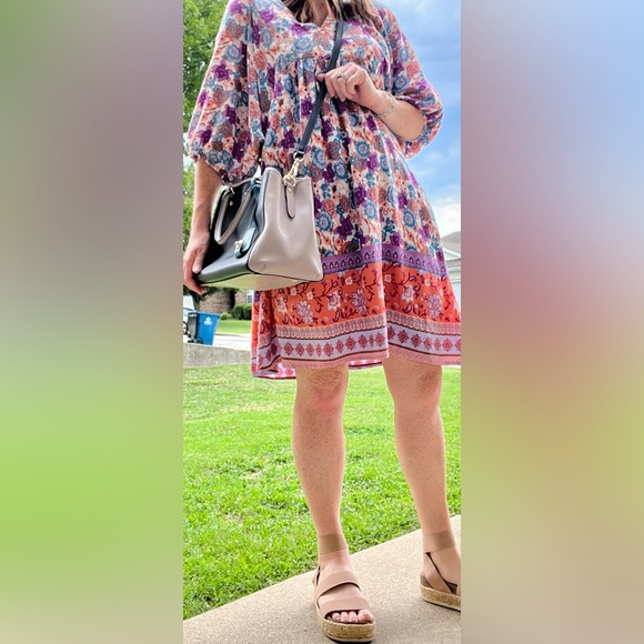 Coach Small Margot Carryall in Crossgrain Leather color block - Picture 9 of 10